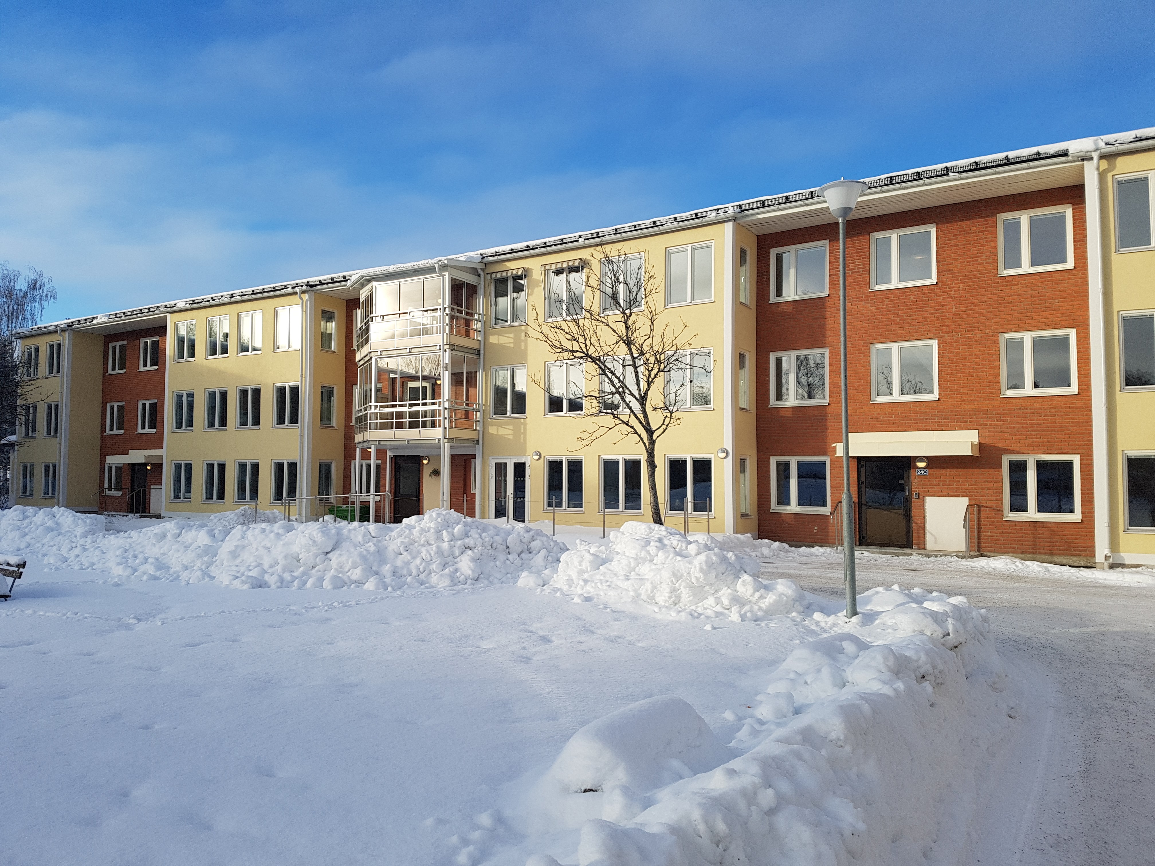 Vinterbild på Gullvivans trygghetsboende