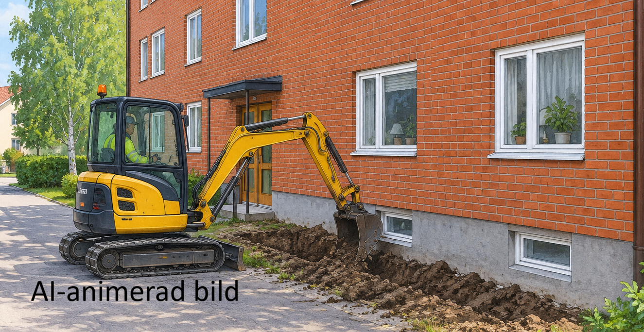 AI-animerad bild av en liten grävare