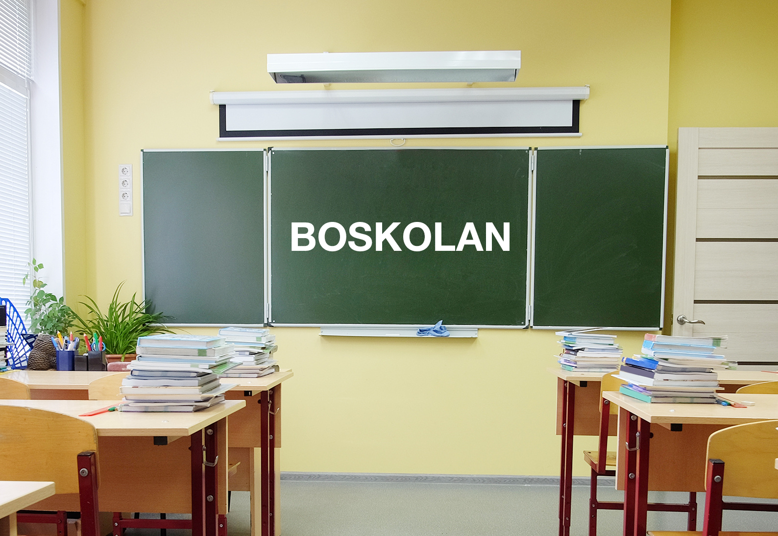 Ett klassrum hos Boskolan